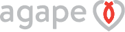 Agape means Love logo